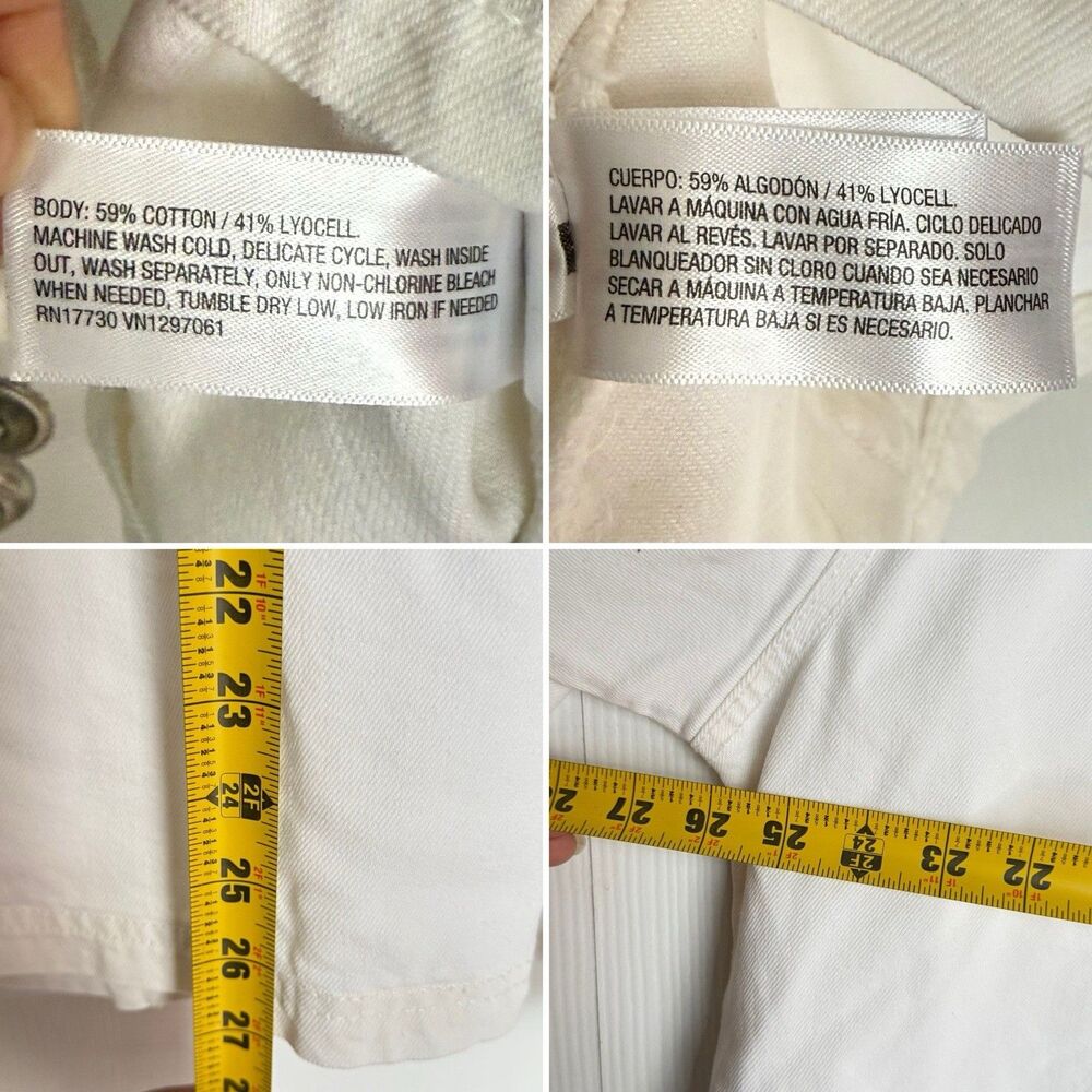 NWT Women's Studded Chore Denim Jacket - Universal Thread White Size L - Picture 13 of 17